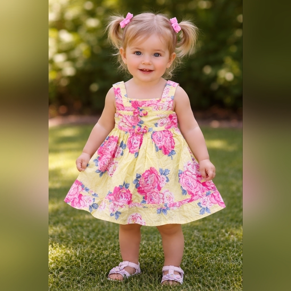 The Children's Place Yellow Floral Dress